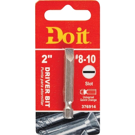 All-Source No. 8-10 Slotted 2 In. Power Screwdriver Bit 306861DB